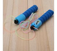 POENVFPO Corde à Sauter Réglable en PVC avec Poignées Antidérapantes et Comptage Précis, pour Hommes, Femmes, Garçons et Filles, Exercice (BLUE)