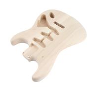 POENVFPO Corps de Guitare électrique inachevé en Bois Massif de Noyer, | Pour le Remplacement de Pièces de Guitare, Blanc en Noyer, Peinture à la Main à Surface Lisse, 3 Trous de Ramassage à
