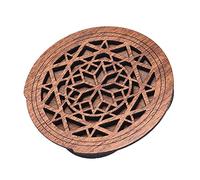 POENVFPO Couvercle de Trou Sonore de Guitare, Bloqueur de Feedback en Bois D'acajou avec Bord en Mousse Souple pour Guitares Folk Acoustiques, Diamètre de Trou Sonore de 10 Cm (6)