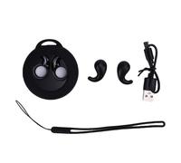 POENVFPO Écouteurs de Sommeil sans Fil Léger Ultra Minces avec Réduction du Bruit Passive, Mode de Son Ambiant D'appel Clair, Traduction en Temps Réel, pour Dormir, Courir, Conduire, (Black)