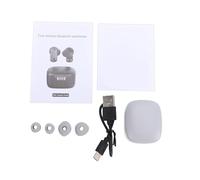 POENVFPO Écouteurs sans fil, traduction vocale en temps réel avec réduction active du bruit, Bluetooth 5.0 pour les voyages et les affaires, qualité sonore claire, prise en charge multi-langues (Gris)
