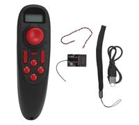 POENVFPO Émetteur et Récepteur RC, Télécommande étanche à l'eau de Croisière à Vitesse Fixe Double Moteur 6 Canaux avec Câble de Chargement USB et Boîte de Rangement