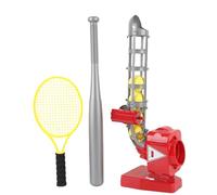 POENVFPO Ensemble Automatique de Machine de Tangage de Baseball, Entraîneur de Libération de Self du Mouvement pour la Pratique Intérieure en Plein Air (Rouge)