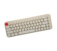 POENVFPO Ensemble Clavier et Souris, Machine à écrire Rétro sans Fil 2.4G, Ensemble Compact avec Silencieux et 68 Touches pour Ordinateur de Bureau et Ordinateur (Beige)