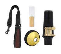 POENVFPO Ensemble D'accessoires pour Saxophone Alto 4 en 1 avec Silencieux, Anches, Sangle de Cou, Capuchon D'embouchure pour Clarinette
