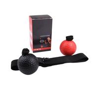 POENVFPO Ensemble de Balles Réflexes de Boxe en PU avec Bandeau Réglable, Comprend des Balles Souples et Lourdes pour Tous Les Niveaux de Compétence, Entraînement Portable à Domicile (Type 1)