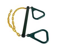 POENVFPO Ensemble de Barres Pivotantes Trapèze, 28,7 Pouces de Long avec Anneaux et Chaîne, Cadre en Acier Enduit de Poudre, pour Aire de Jeux Extérieure, Jardin, Salle de Sport et Fitness