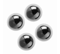 POENVFPO Ensemble de Caméras Factices 4 Pièces avec Lumière LED Clignotante pour la sécurité de la Maison et la Dissuasion Contre Le Vol dans Les Parkings et Les Bureaux (White)