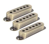 POENVFPO Ensemble de Couvercles de Micro à Bobine Unique Durables en Laiton, Installation Facile pour Guitare électrique ST SQ, Accessoires pour Instruments de Musique 3 Pièces (Bronze)