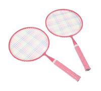 POENVFPO Ensemble de Raquettes de Badminton pour Enfants sans Effort avec Sac, Favorise l'exercice, Jouet de Raquette de Tennis pour Enfants, Idéal pour S'amuser dans Le Stade et dans la Cour (Pink)