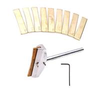 POENVFPO Ensemble D'outils de Presse à Frettes, Kit D'installation D'incrustation de Frettes à 9 Rayons avec Inserts Numérotés pour Guitare Basse et Autres Instruments à Cordes DIY