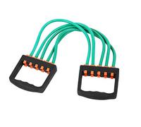 POENVFPO Extenseur de Poitrine, 5 Câbles en Caoutchouc Détachables pour Une Force Réglable, Matériau TPE Haute Résilience, Poignées Ergonomiques, équipement de Fitness Portable pour Salle (Green)