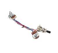 POENVFPO Faisceau de Câblage préinstallé pour Guitare, Circuit | Métal et électronique, Sélecteur 3 Positions, Potentiomètres A500K/B500K, Faible Bruit, Prêt à Souder