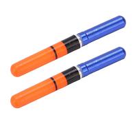 POENVFPO Flotteurs de Pêche Légers 2 Pièces, Bobber électronique Visible et Lumineux pour la Pêche de Nuit, avec Batterie au Lithium et Conception en Métal de Ciment en Plastique Durable (Blue)