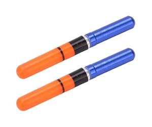POENVFPO Flotteurs de Pêche Légers 2 Pièces, Bobber électronique Visible et Lumineux pour la Pêche de Nuit, avec Batterie au Lithium et Conception en Métal de Ciment en Plastique Durable (Blue)