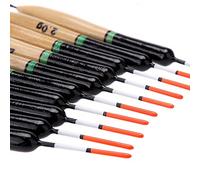 POENVFPO Flotteurs de Pêche, Outils de Matériel en Bois de Paulownia, Ensemble de Flotteurs de Pêche Durables de 10 Pièces pour Les Pêcheurs, 14 Cm de Long