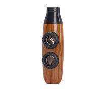 POENVFPO Flûte Kazoo, Trous à Double Réglable Kazoo avec Diaphragme Clear Sound Musical Wind Instrument pour Jouer à la Performance (Couleur du bois)