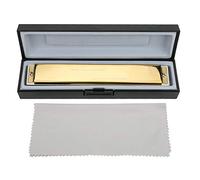 POENVFPO Harmonica Diatonique 24 Trous avec Anches en Bronze Phosphoreux | Peigne en Résine ABS, Options de Touches F ou F#, Ton Brillant avec une Solide étanchéité à L'air, Plaque en Laiton