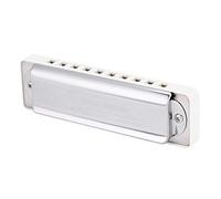 POENVFPO Harmonica Professionnel Bb Major Blues, 10 Trous 20 Tons, Anche en Bronze Phosphoreux, avec Chiffon de Nettoyage et étui pour Débutants, Musiciens (WHITE)