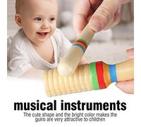 POENVFPO Instrument de Musique Guiro en Bois, Jouet à Percussion en Bois Massif, Créateur de Sons éducatifs Colorés pour Enfants, Conception Portable Légère