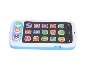 POENVFPO Jouet de Téléphone Portable pour Enfants, Téléphone d'apprentissage Interactif avec Sons de Musique et Histoires D'encyclopédie de la Vie, pour Bébés, Enfants, Garçons et (Blue)