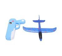 POENVFPO Jouet Lanceur d'avion en Mousse pour Enfants, Avion Planeur EPP, Jouet Volant D'extérieur avec Conception de Lancement Facile, Cadeau pour Garçons et Filles (Blue)