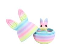 POENVFPO Jouet œuf de Lapin imprimé en 3D, Lapin Mobile de Couleur Vive avec Design Multifonctionnel, pour Décoration de Pâques, Cadeau d'anniversaire, Bureau à Domicile