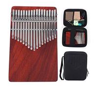 POENVFPO Kalimba, Piano à Pouce à 17 Touches, Instrument de Musique Portable en Bois pour Débutants avec Micro Externe, Accessoires Complets