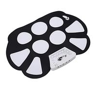 POENVFPO Kit de Batterie électronique Enroulable, Batterie Portable 9 Pads avec Connexion USB, Construction en Silicone et érable, pour les Enfants et les Débutants