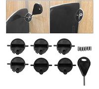 POENVFPO Kit de Bouchons D'ailerons de Planche de Surf, 6 Pièces, Compatibles FCS G5, Bouchons en Plastique, clé à Vis, pour Eau Salée, pour Gouvernail de Queue de Planche (Black)