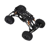 POENVFPO Kit de Cadre de Châssis en Métal en Alliage, Essieu à Double Direction, Alliage en Aluminium, Mises à Niveau Compatibles avec Axial Ax24 4WS XC 1/24 RC Crawler