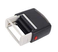 POENVFPO Kit de Tampons Auto-encreurs, Tampon de Date Personnalisable avec de 1,5x0,55 Pouces, de Bureau Noir ABS pour Usage Professionnel