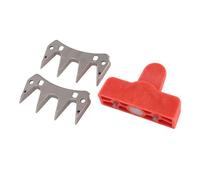 POENVFPO Lame de Rechange pour Cisaille à Mouton Performance en Acier Inoxydable 4 Dents Coupe Précise pour Alpagas Chèvres, 2 Pièces Lame de Cisaille à Laine pour Animaux à Fourrure épaisse