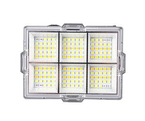 POENVFPO Lampe de Travail Solaire, Projecteur Portable Rechargeable 2000 Lm avec Support Pliable et Poignée Antidérapante, pour Camping en Plein Air, Pêche, Urgence et Panne de Courant