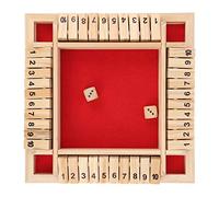 POENVFPO Le Bois de Bois Ferme L'ensemble du Jeu de Pub éducatif Qui Dit pour Une Fête de Famille, 4 des 40 Numéros de Plateau pour Adultes, Matériau de Pin