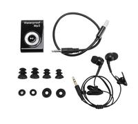POENVFPO Lecteur MP3 étanche, Lecteur de Musique de Plongée de 8 Go avec IPX8, Casque pour la Plongée, Le Surf, la Course, Le Ski, Le Kayak (Black)
