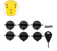 POENVFPO Lot de 6 Bouchons D'ailerons FCS pour Planche de Surf, Compatibles G5, en Plastique, Accessoires de Gouvernail de Queue de Planche de Surf (Black)