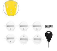 POENVFPO Lot de 6 Bouchons D'ailerons FCS pour Planche de Surf, Compatibles G5, en Plastique, Accessoires de Gouvernail de Queue de Planche de Surf (White)