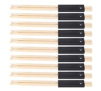 POENVFPO Maillet de Batterie en Bois D'érable, 10 Paires, pour Caisse | Manche en Bois D'érable, Poignée Antidérapante, Jeu de 7A, compatibilité avec Timbales et Tambours D'entraînement, étui de