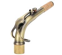 POENVFPO Manche de Saxophone Alto Professionnel, Construction en Laiton, Tube courbé de Haute qualité pour Musiciens, Contrôle du Débit d'air et de la Hauteur de qualité supérieure. (bronze antique)
