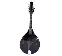 POENVFPO Mandoline 8 Cordes, Instrument à Cordes avec Corps en Tilleul et | Finition Noire, Table épicéa, Touche Palissandre, Son Clair, Sac, Accordeur