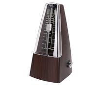 POENVFPO Métronome de Piano, Métronome Mécanique de Couleur Grain de Bois Profond avec Plage de Tempo de 40 à 208 BPM, Battements Sélectionnables 0,2,3,4,6, pour la Pratique Musicale du