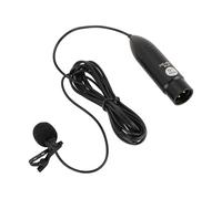 POENVFPO Microphone à Revers, Réduction du Bruit Premium, Application Multi-scénarios pour L'enregistrement de Discours, D'entretiens avec Alimentation Fantôme 48V