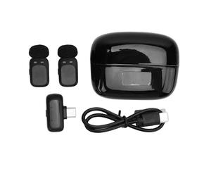 POENVFPO Microphone Lavalier sans Fil, Prise Omnidirectionnelle de Réduction du Bruit avec Modulation Vocale AI, pour Téléphones, Ordinateurs Portables, Caméras, Streaming en Direct