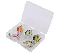 POENVFPO Mini Leurres de Pêche 5 Pièces, Appâts Durs Réalistes avec Yeux 3D pour l'eau Douce de Mer, Action de Natation Flexible à Coulage Lent (5 pièces (Style Trois))