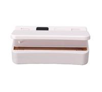 POENVFPO Mini Machine à Sceller les Sacs, Scelleuse de Cuisine Portable Rechargeable USB avec 5 Réglages et Affichage Numérique pour Chips Snacks Sacs Plastiques (WHITE)