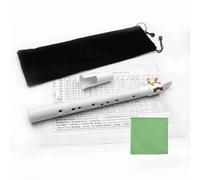 POENVFPO Mini Saxophone de Poche, Instrument à Vent Portable Noir avec Sac de Transport et Tableaux de Doigtés, Musical Fait à la Main pour les Amateurs de Musique (WHITE)