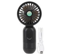 POENVFPO Mini Ventilateur Portatif, Ventilateur Portatif de Poche Personnel Rechargeable par USB Réglable à 3 Vitesses pour les Voyages Intérieurs et Extérieurs (BLACK)