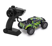 POENVFPO Mini Voiture RC 1/32 2,4 GHz, Voiture Télécommandée à Grande Vitesse pour Enfants avec Lumières LED, Véhicule Jouet Tout Terrain Tout Terrain (Green)