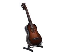 POENVFPO Modèle de Guitare Miniature, Mini Guitare 15cm Réplique en Bois D'érable avec Stand, Ornement D'instruments de Musique pour Les Bureaux ou Les Espaces de Bureau